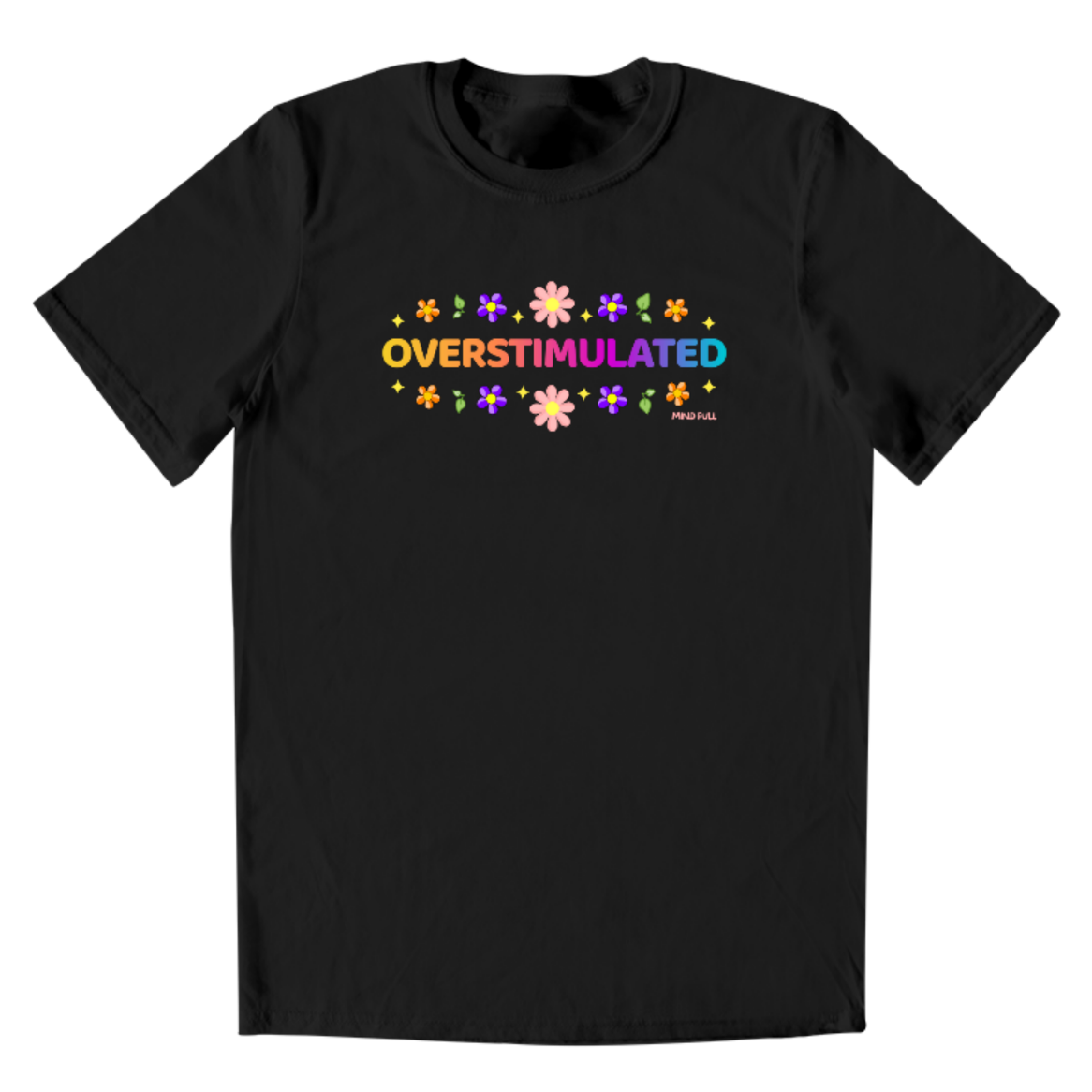 Overstimulated - Playera Negra Unisex